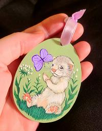Collectables; Flat Wooden Easter Egg B; Flat Wooden Easter Egg; Stef