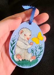 Collectables; Flat Wooden Easter Egg C; Flat Wooden Easter Egg; Stef