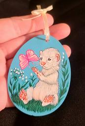 Collectables; Flat Wooden Easter Egg E; Flat Wooden Easter Egg; Stef