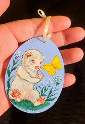 Collectables; Flat Wooden Easter Egg G; Flat Wooden Easter Egg; Stef