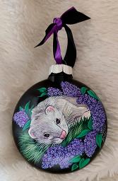 Collectables; Glitter Lilacs - DEW; Painted Ornament; Stef