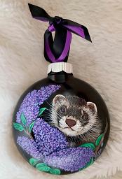 Collectables; Glitter Lilacs - Sable; Painted Ornament; Stef