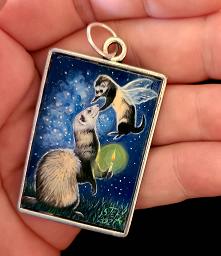 Collectables; Hand Painted Pendant- The Blessing; ; Stef