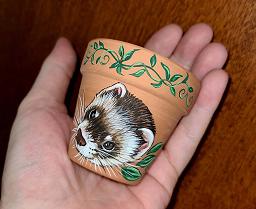 Collectables; Sable Flowerpot; Hand Painted Mini Flowerpot; Stef